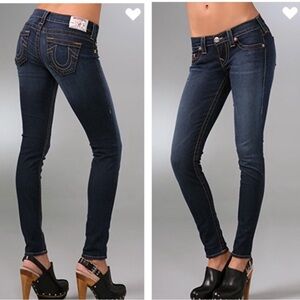 True Religion Casey Dark Indigo Skinny Jeans